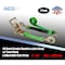Tie 4 Safe Axle Ratchet Tie Down Strap w/ Snap Hook Race Car Hauler Trailer Flatbed Green, 2PK RT42-10-GR-C-2 - alternate 1